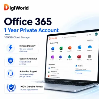 Office 365 Lifetime Genuine Pro Plus Account | 1 Year Genuine Subscription | 5 Devices (PC/Mac/Mobile) | Instant Email Delivery