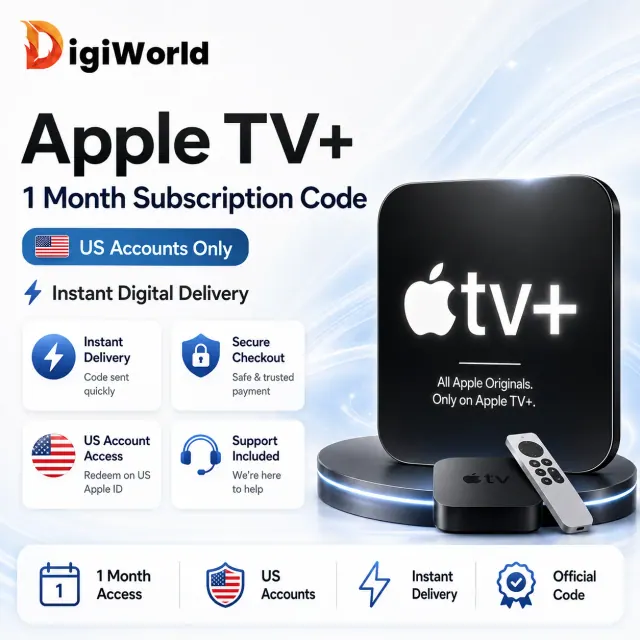 Apple TV+ Subscription Code | 1 Month Access for US Accounts | Instant Email Delivery