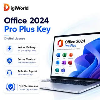 Office 2024 Professional Plus Genuine Key | Lifetime Activation for 1 PC | Instant Email Delivery